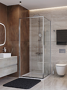Душевой уголок Cezares LUX 80х80 A-FS-1-80-C-CR стекло прозрачное/профиль хром купить в интернет-магазине Sanbest
