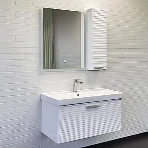 Тумба с раковиной Comforty Танжер 90 00-00019566 белая матовая для ванной в интернет-магазине Sanbest