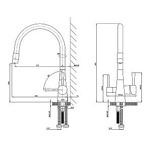 Смеситель для кухни Lemark Comfort LM3075BN-Silver никель/серебро купить в интернет-магазине сантехники Sanbest