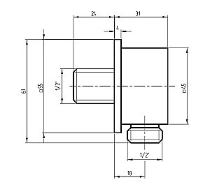 Штуцер душевой Migliore QUADRA 30900 золото купить в интернет-магазине сантехники Sanbest