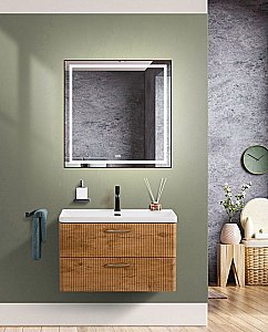 Тумба с раковиной BelBagno DUE-800-2C-SO-RN-P Rovere Nature для ванной в интернет-магазине Sanbest