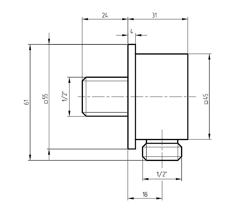Штуцер душевой Migliore QUADRA 30900 золото купить в интернет-магазине сантехники Sanbest