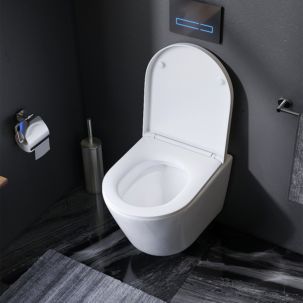 Унитаз подвесной AM.PM Sense C741701SC белый, безободковый купить в интернет-магазине Sanbest