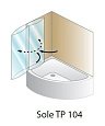 Шторка для ванны Kolpa-San Sole TP 104 левая