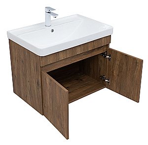 Тумба с раковиной Aquanet Оптима 80 344797+301805 дуб рустикальный для ванной в интернет-магазине Sanbest