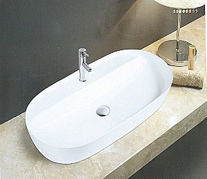 Раковина накладная Ceramalux N 81,5 D1347 белая купить в интернет-магазине Sanbest