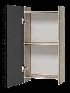 Шкаф подвесной Misty Поло 40 О-Пол08040-014По Антрацит / Дуб Галифакс белый для ванной в интернет-магазине сантехники Sanbest