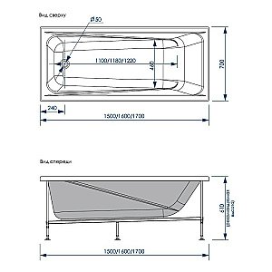 Ванна акриловая Loranto CALGARY CS00063295 170х70 белая купить в интернет-магазине Sanbest