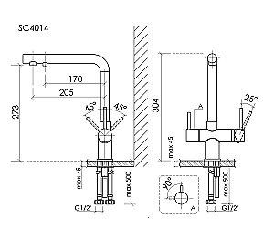 Смеситель для кухни Sancos Foster SC4014BN брашированный никель купить в интернет-магазине сантехники Sanbest