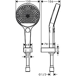 Душевой гарнитур Hansgrohe Rainfinity 26852000 хром купить в интернет-магазине сантехники Sanbest