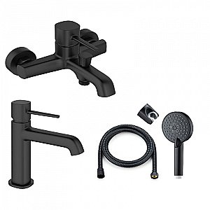 Набор смесителей Orange Karl M05-311b черный купить в интернет-магазине сантехники Sanbest