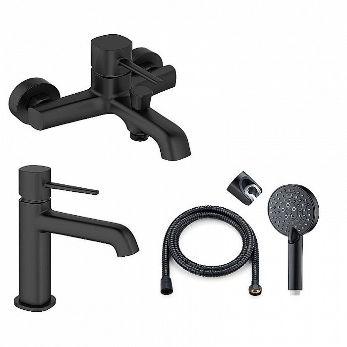 Набор смесителей Orange Karl M05-311b черный купить в интернет-магазине сантехники Sanbest