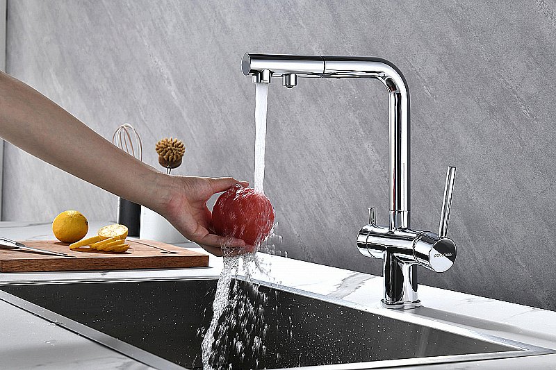 Смеситель для кухни Paulmark Serpentine Se213222-CR хром купить в интернет-магазине сантехники Sanbest