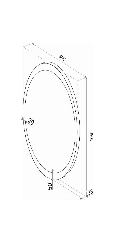 Зеркало Континент Lily ЗЛП494 60x105 в ванную от интернет-магазине сантехники Sanbest