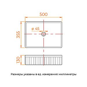 Раковина накладная RGW GS-20 80121020-01 белая купить в интернет-магазине Sanbest