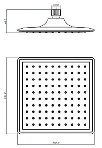 Верхний душ Lemark LM8035C купить в интернет-магазине сантехники Sanbest