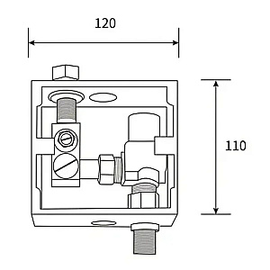 Смывное устройство для писсуара beWash Photocell BWAM0UR301 нержавеющая сталь купить в интернет-магазине сантехники Sanbest