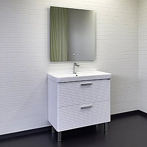 Тумба с раковиной Comforty Танжер 90 00-00019535 белая матовая для ванной в интернет-магазине Sanbest