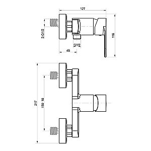 Смеситель для душа Koller Pool Round ARC RA0450 купить в интернет-магазине сантехники Sanbest