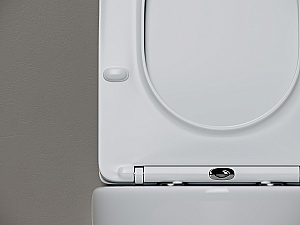 Унитаз подвесной Ceramica Nova Mia CN1805T белый, безободковый, с крышкой микролифт, слив торнадо купить в интернет-магазине Sanbest