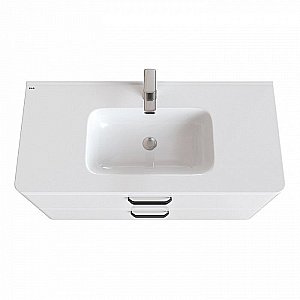 Тумба с раковиной IDDIS Brick BRI10W1i95K 100 белая для ванной в интернет-магазине Sanbest