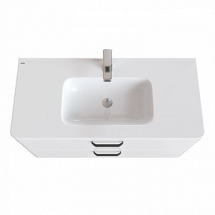 Тумба с раковиной IDDIS Brick BRI10W1i95K 100 белая для ванной в интернет-магазине Sanbest