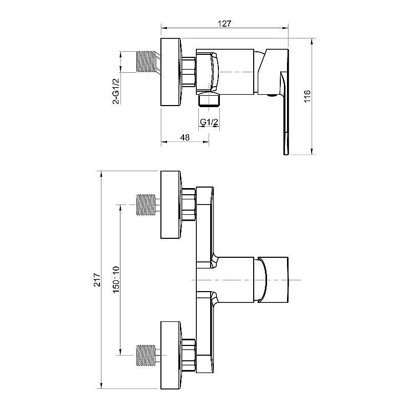 Смеситель для душа Koller Pool Round ARC RA0450 купить в интернет-магазине сантехники Sanbest