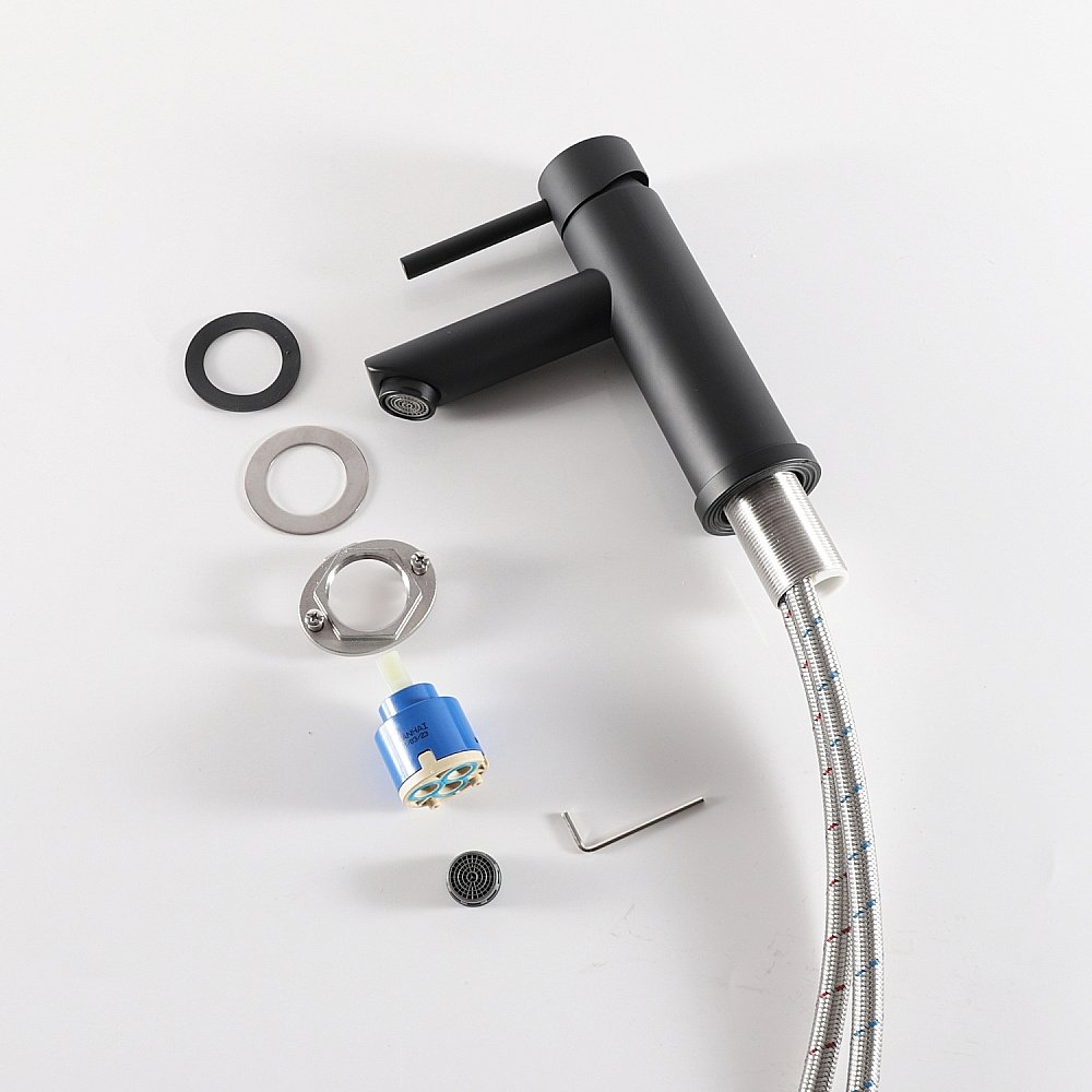 Смеситель для раковины Gid Berlin SS080-BM-K черный матовый купить в интернет-магазине сантехники Sanbest