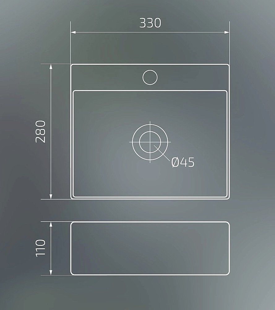 Раковина подвесная Gid Suspendido 33 N9135 61104 белая купить в интернет-магазине Sanbest