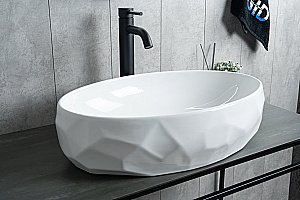 Раковина накладная Gid 9030wx белая купить в интернет-магазине Sanbest