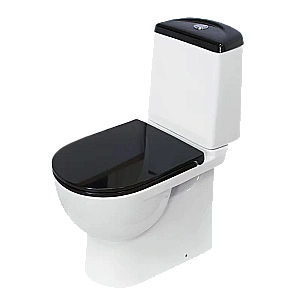 Унитаз-компакт Sanita luxe Best Comfort BSTSLCC06100522 с бачком, с крышкой микролифт, белый/черный купить в интернет-магазине Sanbest