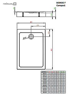 Душевой поддон Radaway Doros F Compact 90x70 SDRFP9070-05-54S черный купить в интернет-магазине Sanbest