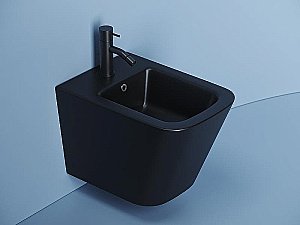 Биде подвесное Ceramica Nova Union CN4010MB черное матовое купить в интернет-магазине Sanbest