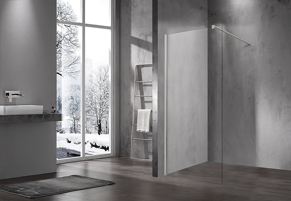 Душевая перегородка Vincea Walk-In VSW-1H700CLBN 70 профиль брашированный никель/стекло прозрачное купить в интернет-магазине Sanbest