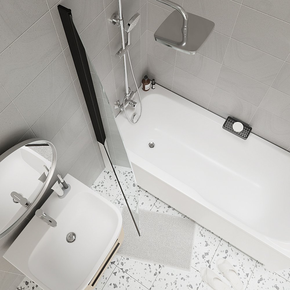 Шторка для ванны Parly F04B 75 купить в интернет-магазине Sanbest