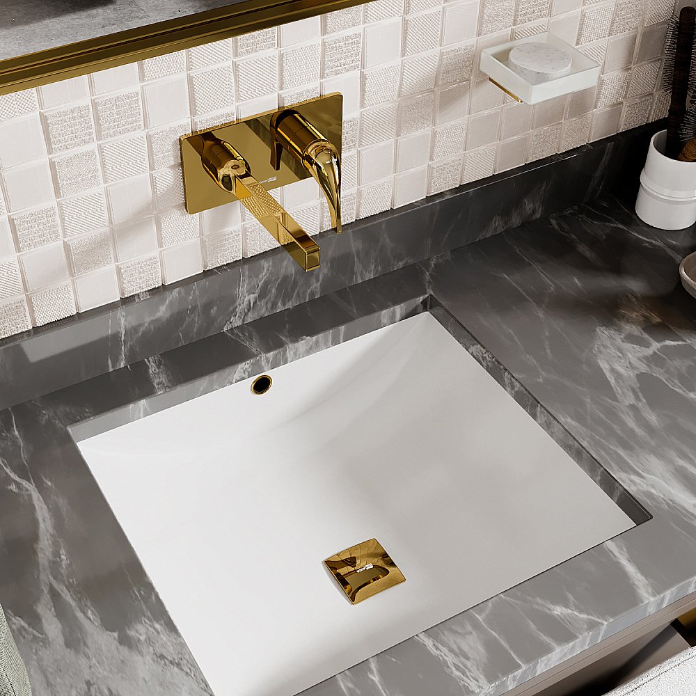 Смеситель для раковины WasserKRAFT Sauer 7130 золото купить в интернет-магазине сантехники Sanbest