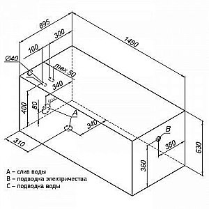 Акриловая ванна Aquanet Roma 150x70 205541 с к/с купить в интернет-магазине Sanbest