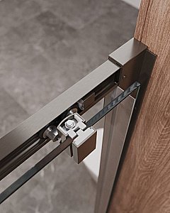 Душевая дверь Cezares MOLVENO-BF-1-150-C-GM-IV оружейная сталь купить в интернет-магазине Sanbest