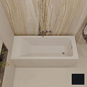 Ванна из искусственного камня Veconi Solita Slim SLTSLIM18080B 180х80 черная купить в интернет-магазине Sanbest