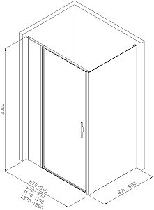 Душевой уголок Allen Brau Priority 90x120 Серебро купить в интернет-магазине Sanbest