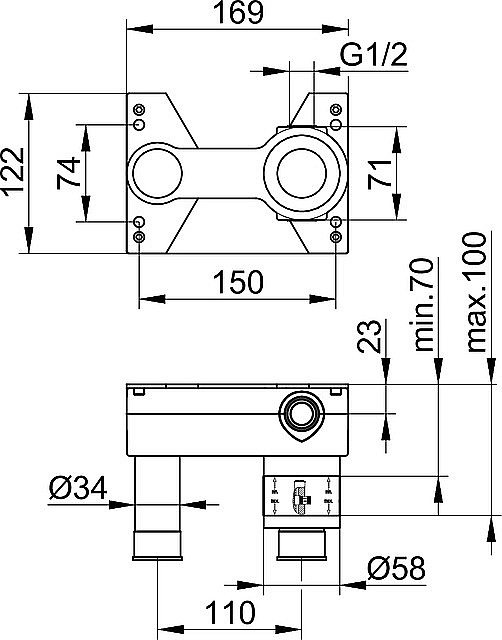 Встраиваемая часть KEUCO 59916000070 купить в интернет-магазине сантехники Sanbest