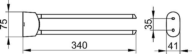 Полотенцедержатель KEUCO ELEGANCE 11620010000 хром купить в интернет-магазине сантехники Sanbest