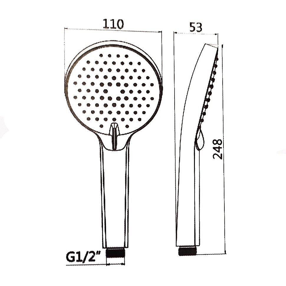 Душевая лейка Paini Torino TRCR155F3D110BY хром купить в интернет-магазине сантехники Sanbest