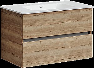 Тумба с раковиной Sancos Urban UR80EG дуб галифакс для ванной в интернет-магазине Sanbest