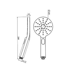 Душевая лейка Lemark LM8122BL купить в интернет-магазине сантехники Sanbest