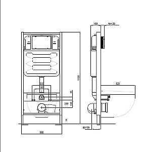 Инсталляция для унитаза Aquatek Standart INS-0000012 с кнопкой KDI-0000019 хром матовый/хром купить в интернет-магазине сантехники Sanbest