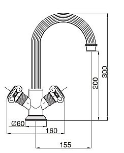 Смеситель для раковины Cezares OLIMP-LS2-01-O хром купить в интернет-магазине сантехники Sanbest