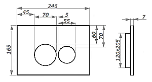 Кнопка для инсталляции CeruttiSpa CR05MG купить в интернет-магазине сантехники Sanbest