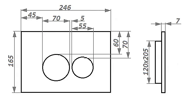 Кнопка для инсталляции CeruttiSpa CR05MG купить в интернет-магазине сантехники Sanbest