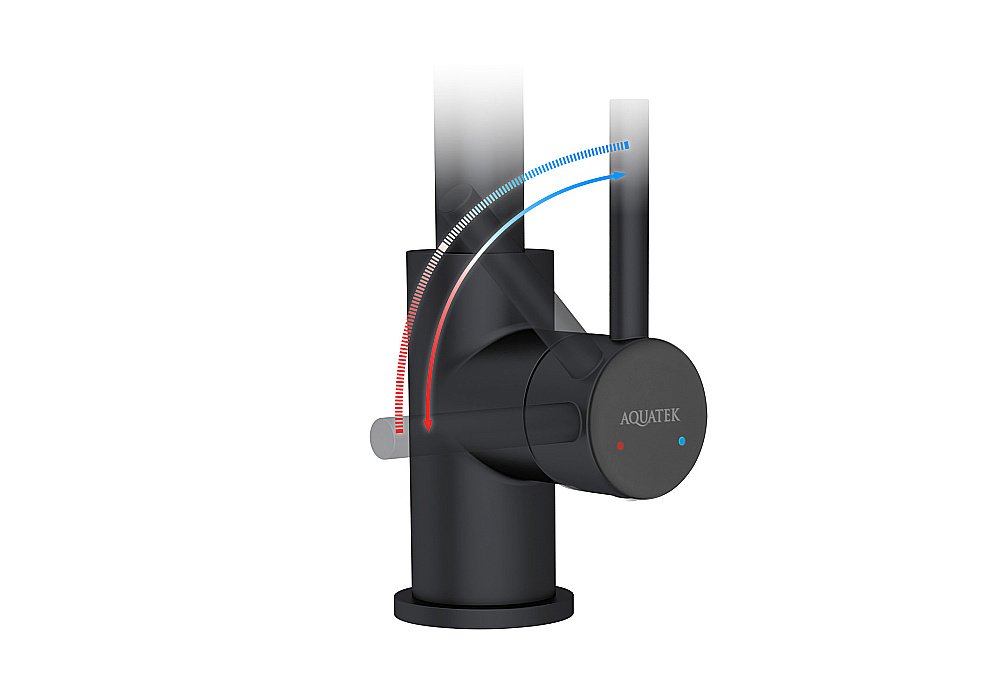 Смеситель для раковины Европа AQ1307MB черный матовый, без донного клапана купить в интернет-магазине сантехники Sanbest